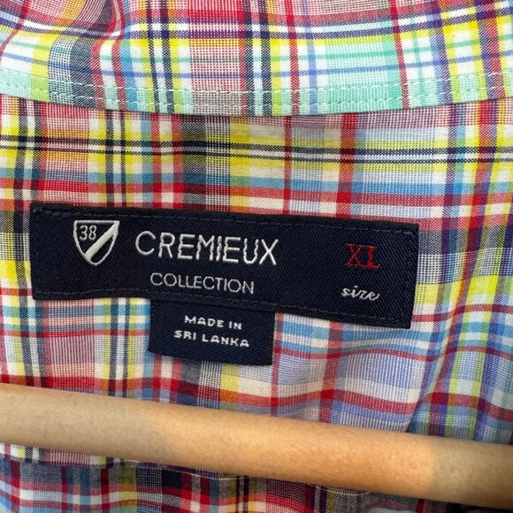 DANIEL CREMIEUX collection plaid button down business shirt size XL - Picture 4 of 7